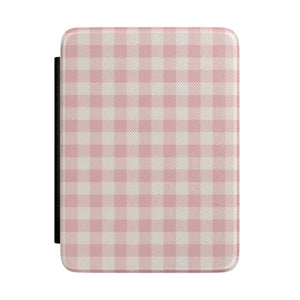 Pink Gingham Kindle Case