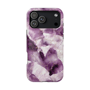Amethyst Marble Phone Case — MagSafe Compatible