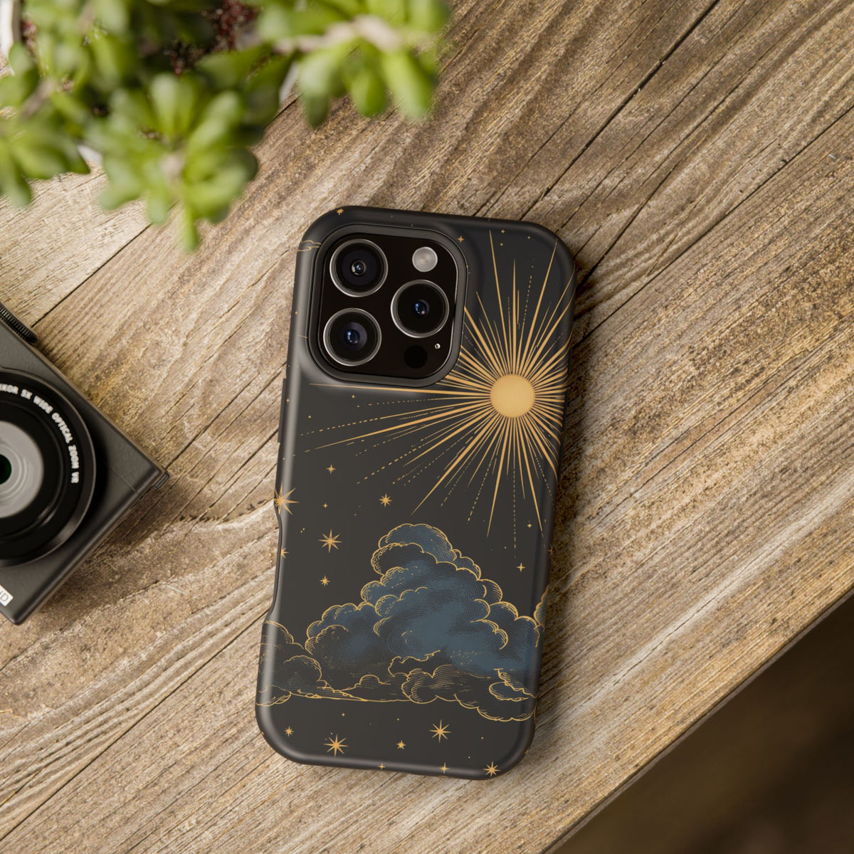 Vintage Celestial Sun phone case by Case Noir