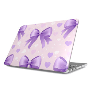 Lilac Bows & Hearts MacBook Case