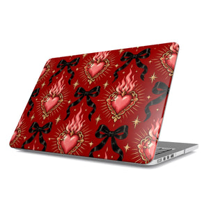 Burning Hearts & Bows MacBook Case