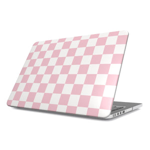 Pink & White Checkerboard MacBook Case