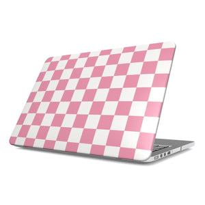 Rose & White Checkerboard MacBook Case