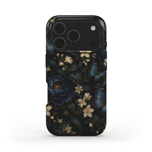 Blue Butterfly Night Garden Phone Case