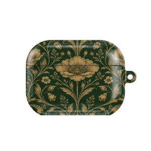 Gilded Emerald Damask AirPods Case