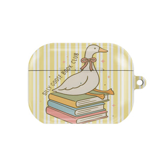 Reading Goose AirPods case — hard-shell earbuds cover, closed front view