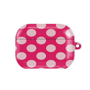 Raspberry Polka Dot AirPods Case