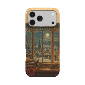 Christmas Library Window Phone Case