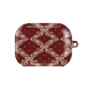Burgundy Lace AirPods Case