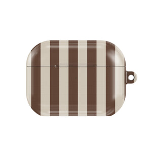 Mocha Cream Stripe AirPods Case