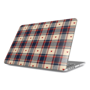 Heart Plaid MacBook Case