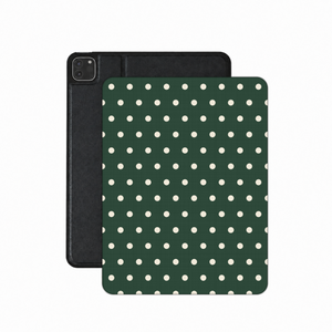 Forest Green Polka Dot iPad Case