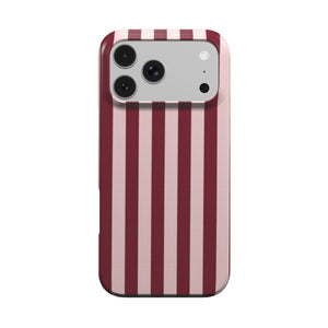 Burgundy Blush Stripe Phone Case
