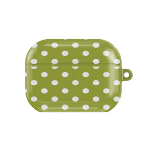 Chartreuse Polka Dot AirPods Case