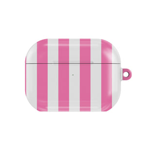 Pink Cabana Stripe AirPods Case