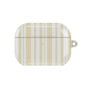 Butter Ticking Stripe AirPods Case