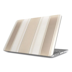Taupe Ticking Stripe MacBook Case