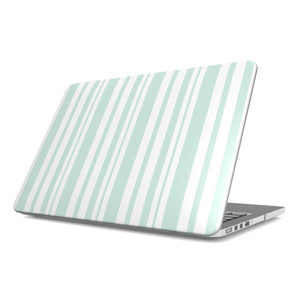 Mint Ticking Stripe MacBook Case