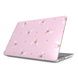 Pink Butterfly Dot MacBook Case