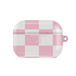 Pink Bow Check AirPods Case