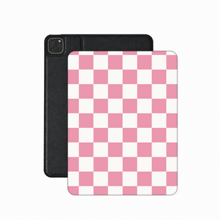 Rose & White Checkerboard iPad case — rose & white checkerboard