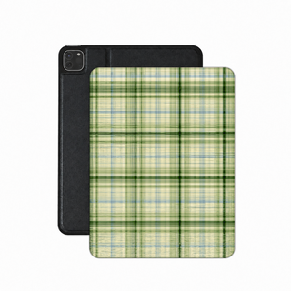 Green Tartan iPad case — cozy plaid