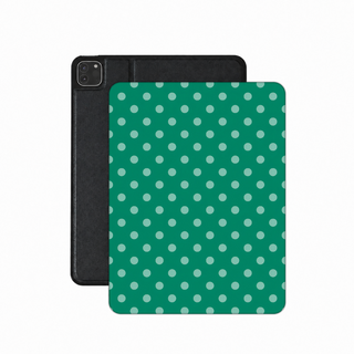 Emerald Polka Dot iPad case — green