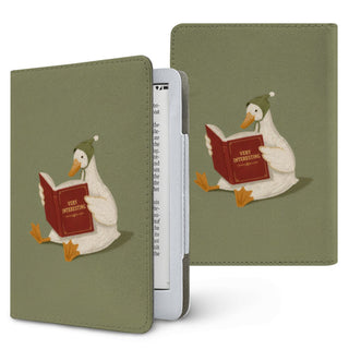 Reading Duck Kindle case, printed front and back, fits Kindle Paperwhite 6.8 and 7 inch and Colorsoft