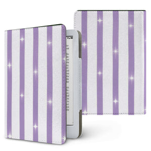 Lilac Sparkle Stripe Kindle Case