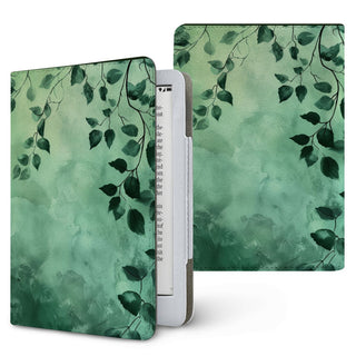 Forest Canopy Kindle case — green, printed front and back