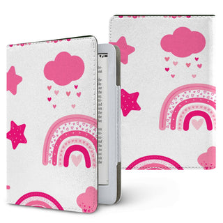 Pink Rainbow Kindle case — pink rainbow, printed front and back