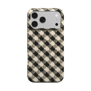 Black & Cream Check Phone Case