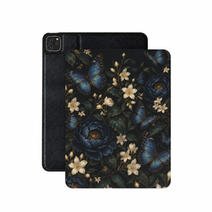 Blue Butterfly Night Garden iPad Case