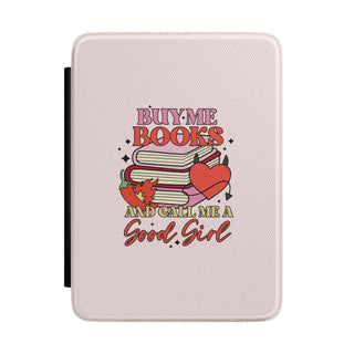 Book stack sticker collage Kindle Paperwhite case in blush — Coquette Reader BookTok gift