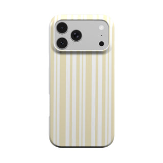 Butter Ticking Stripe phone case – MagSafe iPhone case, front view