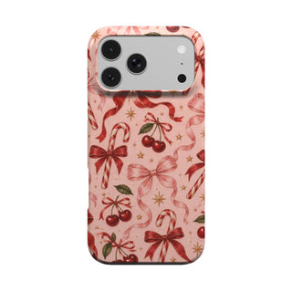 Candy Canes & Cherries phone case – MagSafe iPhone case, front view