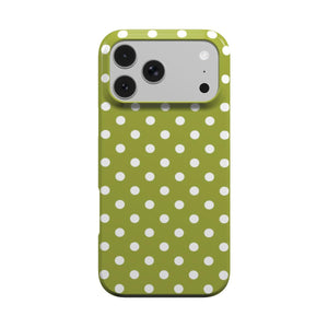 Chartreuse Polka Dot Phone Case