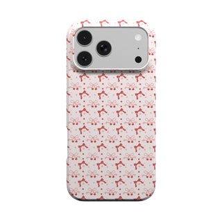 Cherry Bows phone case – MagSafe iPhone case, front view
