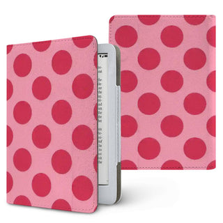 Cherry Red Polka Dot Kindle case, printed front and back, fits Kindle Paperwhite 6.8 and 7 inch and Colorsoft