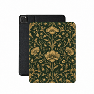 Gilded Emerald Damask iPad Case