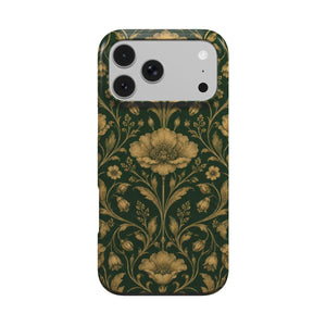 Gilded Emerald Damask Phone Case