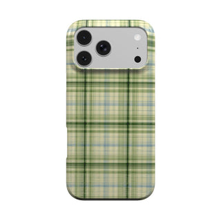 Green Tartan phone case – MagSafe iPhone case, front view