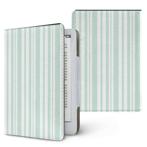 Mint Ticking Stripe Kindle Case