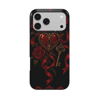 Locked Heart phone case – MagSafe iPhone case, front view