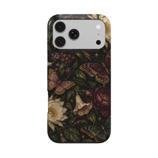 Midnight Butterfly Garden phone case – MagSafe iPhone case, front view