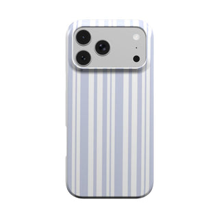 Periwinkle Ticking Stripe phone case – MagSafe iPhone case, front view