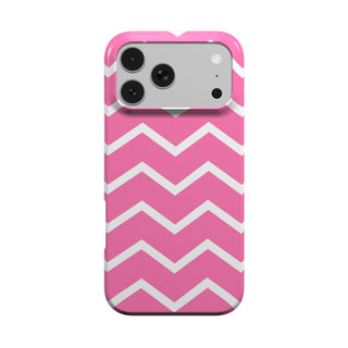 Pink Chevron phone case – MagSafe iPhone case, front view