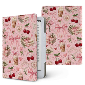 Pink Lattes & Cherries Kindle Case