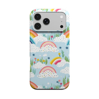 Rainbow Meadow phone case – MagSafe iPhone case, front view