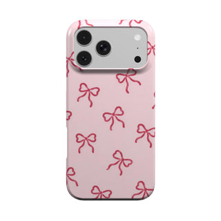 Red Bows phone case – MagSafe iPhone case, front view